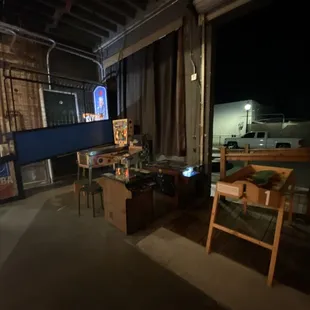 They had pac man! A basketball hoop