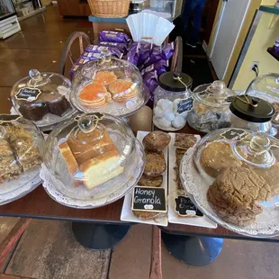 a variety of baked goods