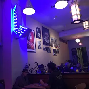 Cool photo/painting wall.