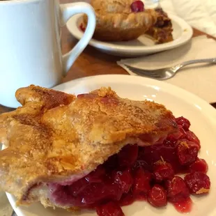 Perfectly tart cherry pie! Yum!!
