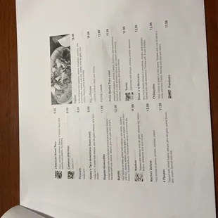 Menu page 2  (1/15/2022)