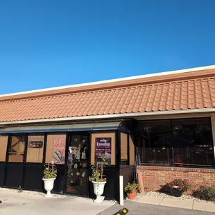 the front of the restaurant
