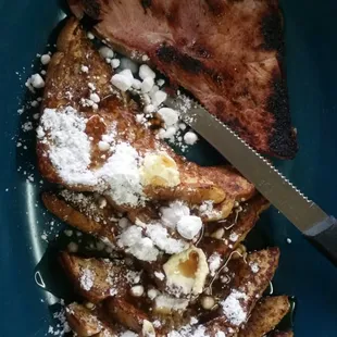 Yummy French toast and ham