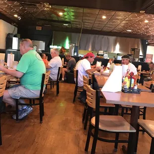 people eating in a restaurant