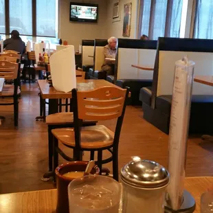 a view of the dining area