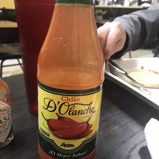 The put the authentic D'Olancho chile on the table. Say what???