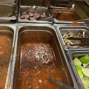 a variety of food items