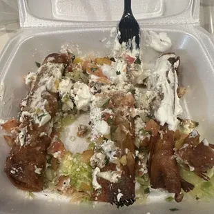 Chicken Flauta's Plate