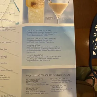 Drink menu