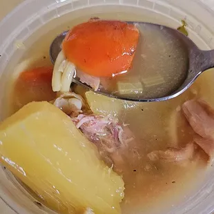 Chicken soup- simple but hits the spot.