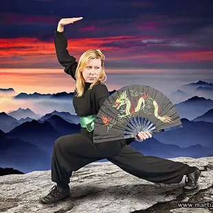 Strength and beauty of movement go hand in hand in kung fu - with training, an iron fan can be a powerful weapon.