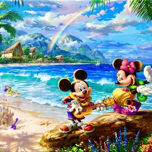 Thomas Kinkade art featuring Disney