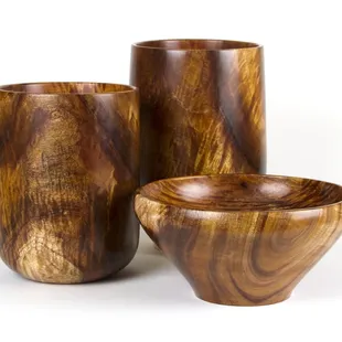 Gorgeous Koa umeke bowls made in Hawaii by the finest craftsmen using Big Island Koa.