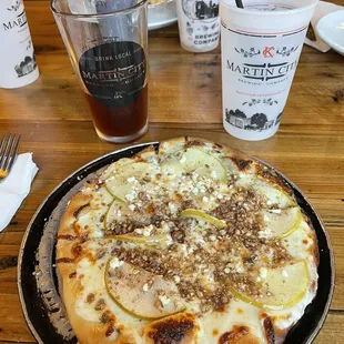 Apple, Sausage, Goat Cheese Pizza!