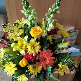 Get well soon bouquet of flowers