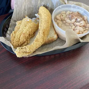 Catfish and white beans