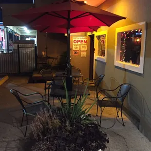 outside