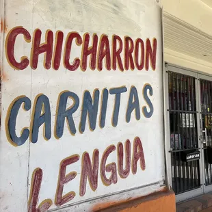 Hand painted lettering