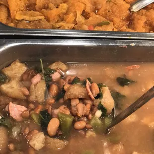 Chicharron and Charro Beans