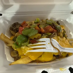 Animal Fries with veggies