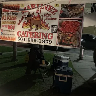 a sign for catering