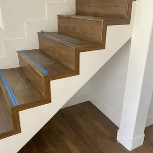 Laminate on stairs