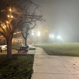 Outside