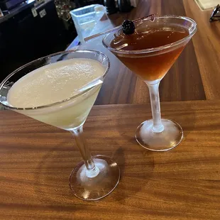 Pineapple Martini and Manhattan