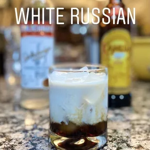 Made with vodka, coffee liqueur, and half and half