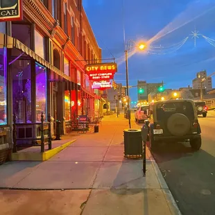 a car parked on the side of the street