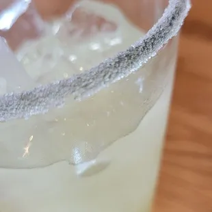 Sugar rimmed glass of Lemonade.