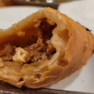 The filling of the beef empanada is excellent