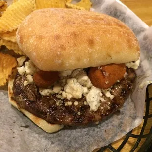 Bleu Balls Burger