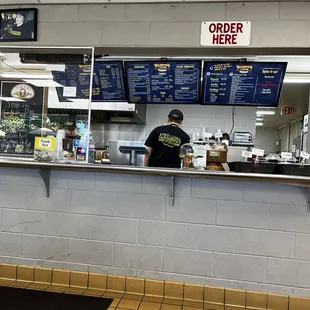 Ordering area with lots of homemade goodies on display