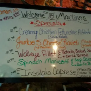 Their specials board