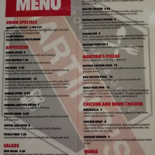 Current Menu w/prices 10/27/21
