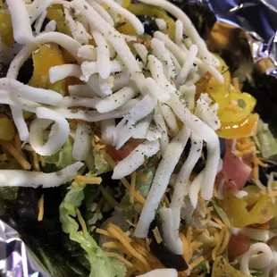 Italian Side Salad packaged to-go per my request was HUGE and delicious!  Fantastic Italian dressing!