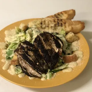 Blackened chicken Caesar salad