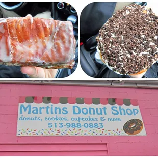 Fried croissant with cream cheese filling &amp; Oreo donut