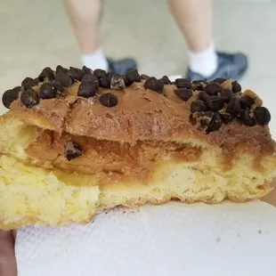 Thick peanut butter inside