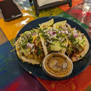 Chicken, two Al Pastors