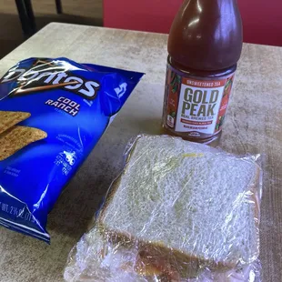 my lunch included a cajun turkey sandwich