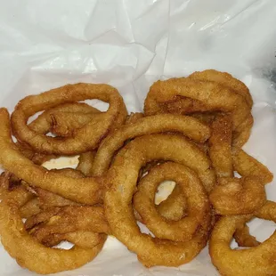 Onion rings were good.