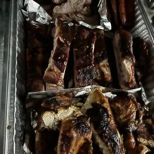 Tri-Tip, Chicken, Hotlinks &amp; Ribs