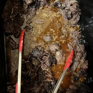 Cooked chuck roast came out delicious.