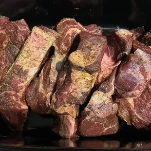 12 pounds of seasoning chop roast in our large electric roaster.