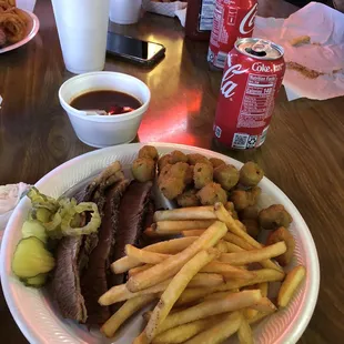 a plate of food on a table