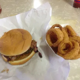 Sliced Brisket Sandwich