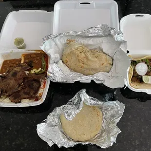 11/4/21, Carne Asada Platter, Chicken Burrito, Steak taco