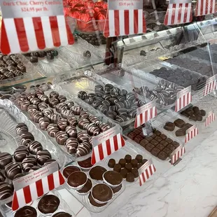 a display of chocolates